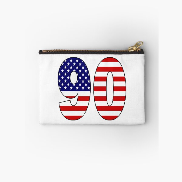 Item preview, Number 90 with USA flag on the background designed and sold by AllShirts21.