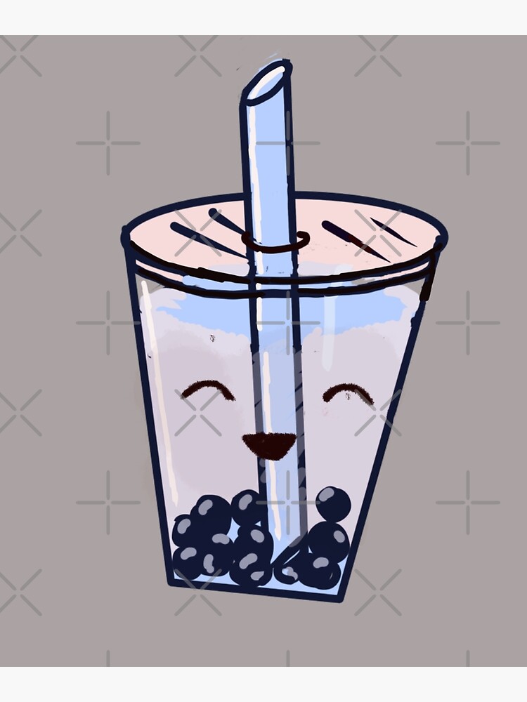 "Happy Bubble Tea Boba Drink " Art Print by TreNinja Redbubble