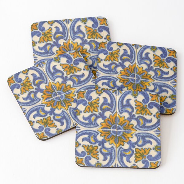 Item preview, Blue and yellow tiles Portugal style  designed and sold by OakendOriginals.