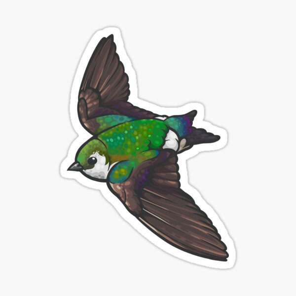 Item preview, Violet-green Swallow designed and sold by Eambo's Cave.