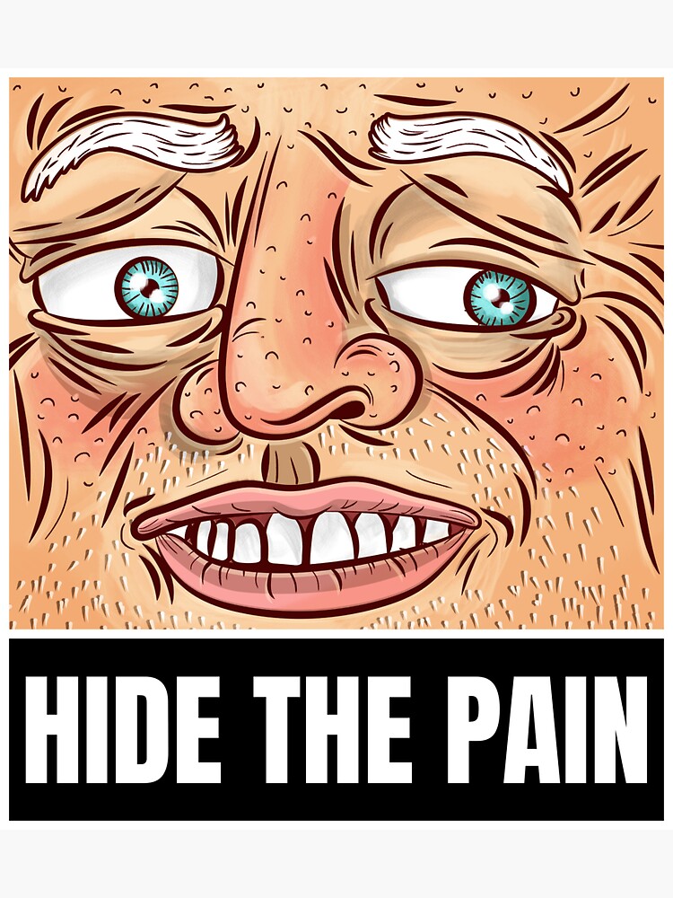 "Hide the pain Harold" Sticker for Sale by SemirRM | Redbubble