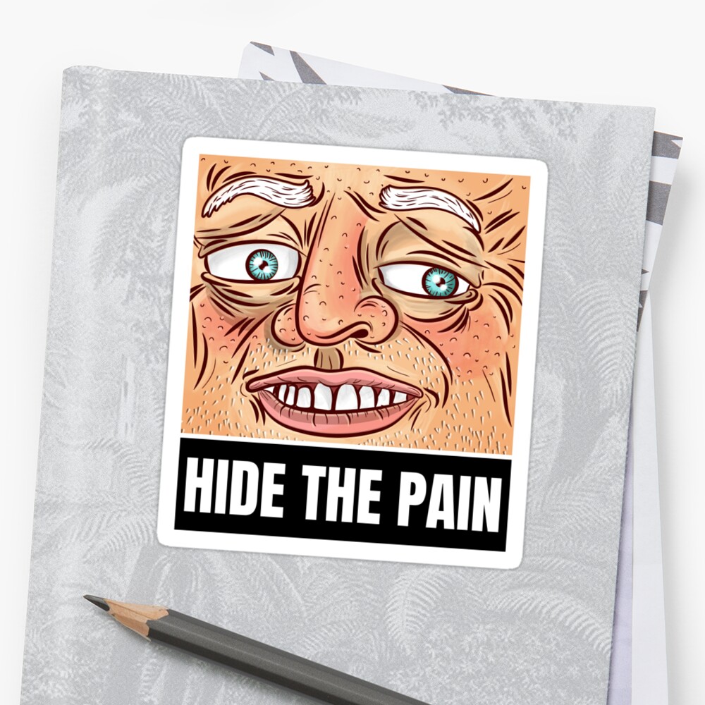 "Hide the pain Harold" Sticker by SemirRM | Redbubble