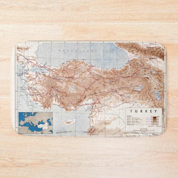 Item preview, Map of Turkey (1949) designed and sold by allhistory.