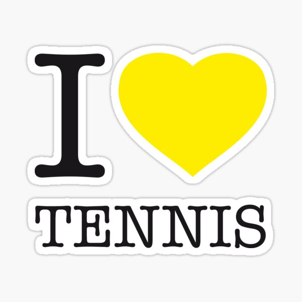 I LOVE TENNIS Sticker