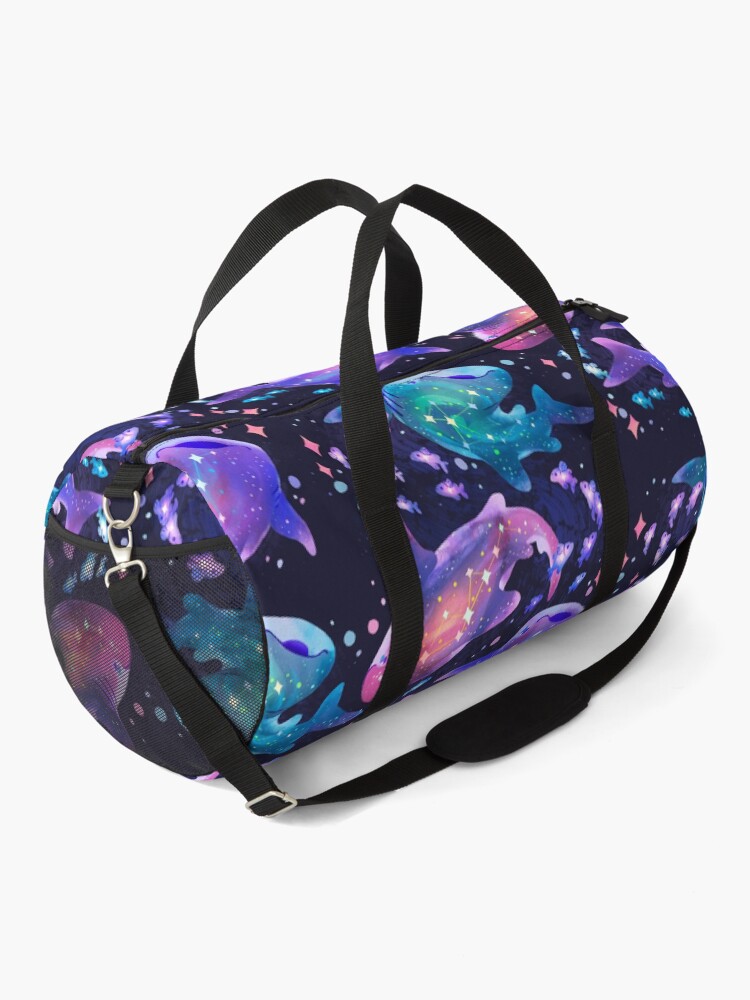 Thumbnail 2 of 3, Duffle Bag, Cosmic Whale Shark designed and sold by Requinoesis.