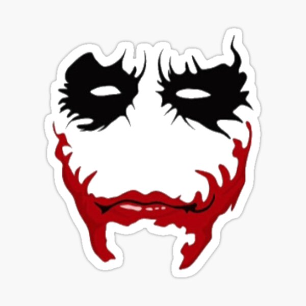 "Joker Face" Sticker for Sale by sarahhbramley Redbubble