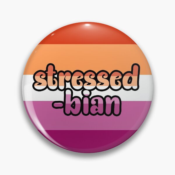 Item preview, Stressedbian - Lesbian Pride Flag designed and sold by glittergoreart.