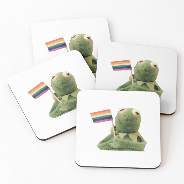 Item preview, pride flag kermit designed and sold by PascalesStuff.