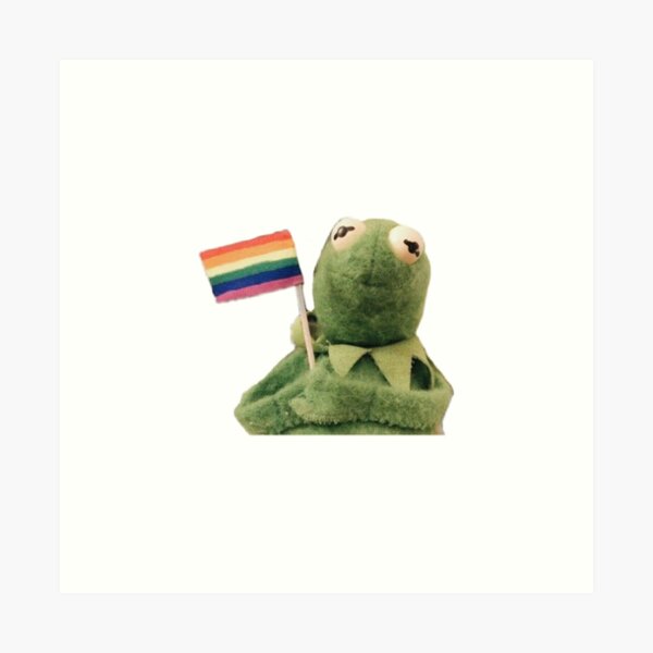 Item preview, pride flag kermit designed and sold by PascalesStuff.