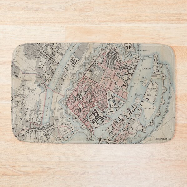 Item preview, Vintage Map of Copenhagen Denmark (1860) designed and sold by BravuraMedia.
