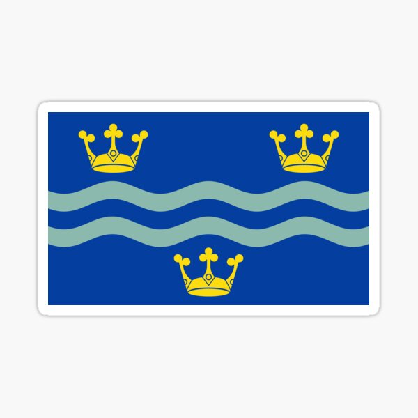 Cambridgeshire Flag Gifts, Stickers & Products Sticker