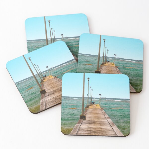 Item preview, Seascape Conset Bay Pier East Coast  Barbados designed and sold by Stravaigin.