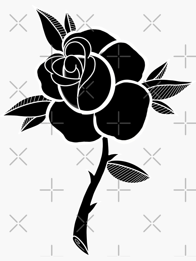 Rose tattoo vector hi-res stock photography and images - Alamy