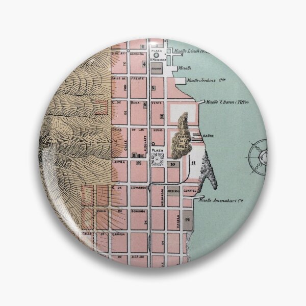 Item preview, Vintage Coquimbo Chile Map (1895) designed and sold by BravuraMedia.