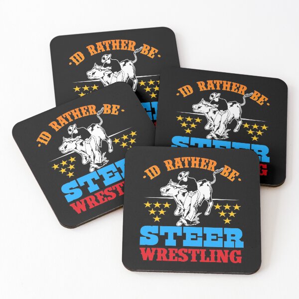 Item preview, Rodeo Cowboy Steer Wrestler Bulldogger designed and sold by Gold Wings Tees.