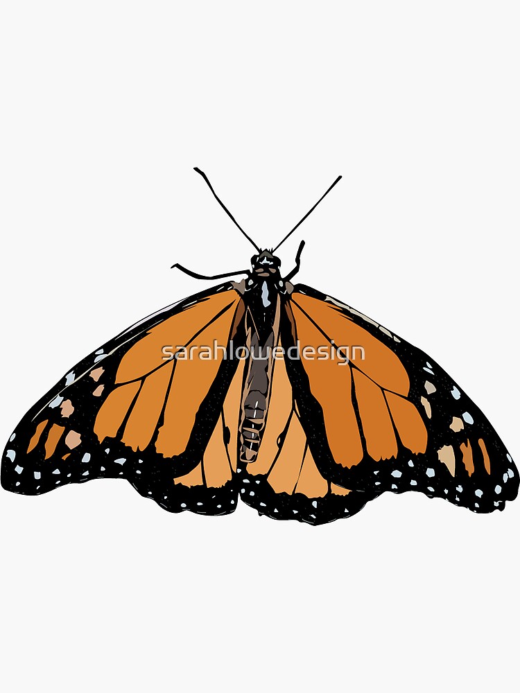 Monarch Butterfly Sticker For Sale By Sarahlowedesign Redbubble 