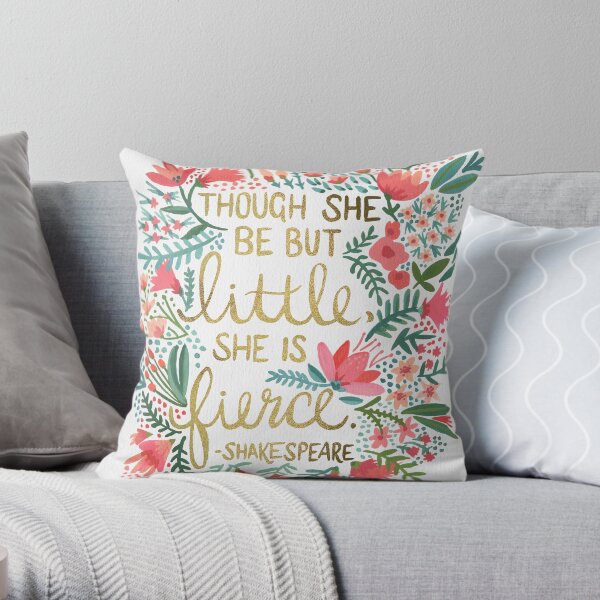 Little & Fierce Throw Pillow
