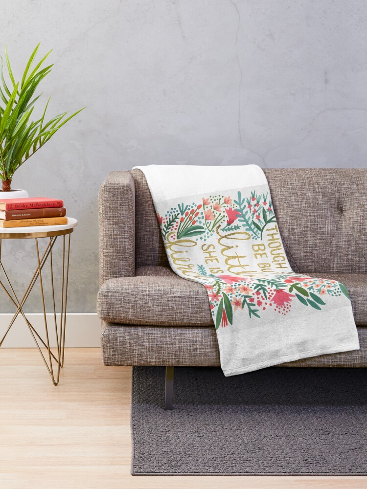 Alternate view of Little & Fierce Throw Blanket