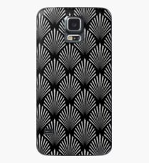 Silbernes Glitter Art DecoMuster Hülle & Klebefolie für Samsung Galaxy