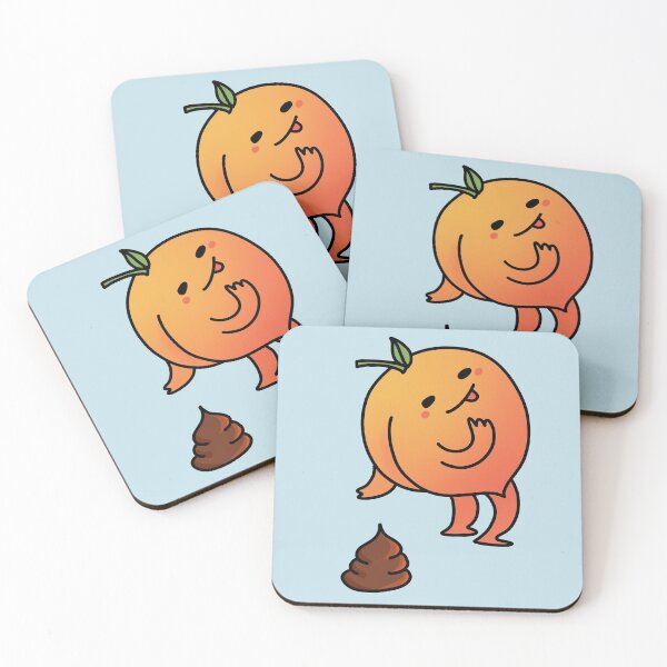 Item preview, Mischievous Peach Poo  designed and sold by little  ochre.