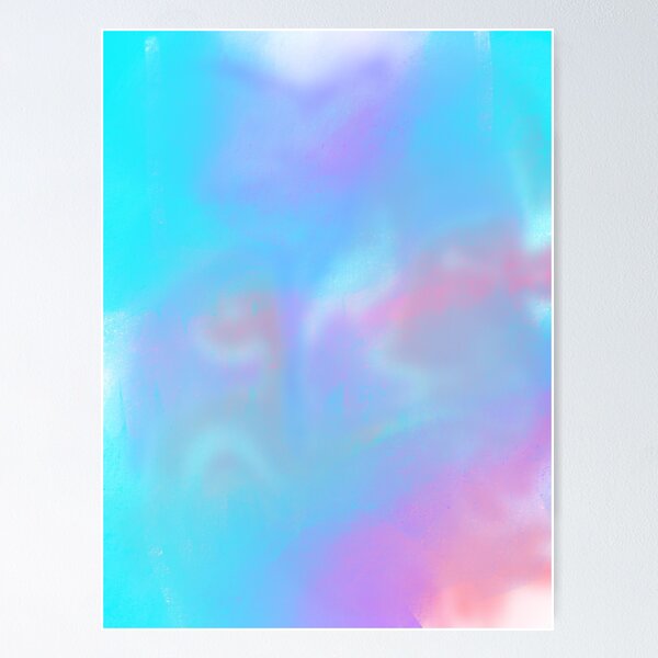 Item preview, Blue and pink cotton candy abstract  designed and sold by Megan1002.