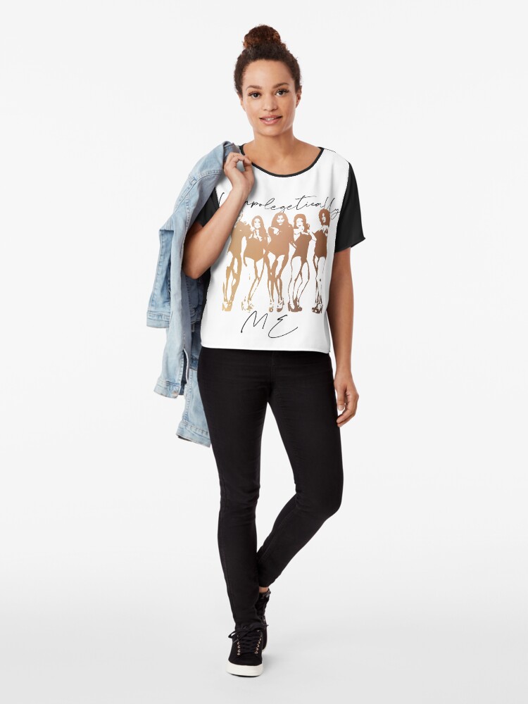 Alternate view of Unapolegetically Me Self Love, Body Positivity, Gender Equality, Strong women, Black woman, Women Empowerment, Cultural Chiffon Top
