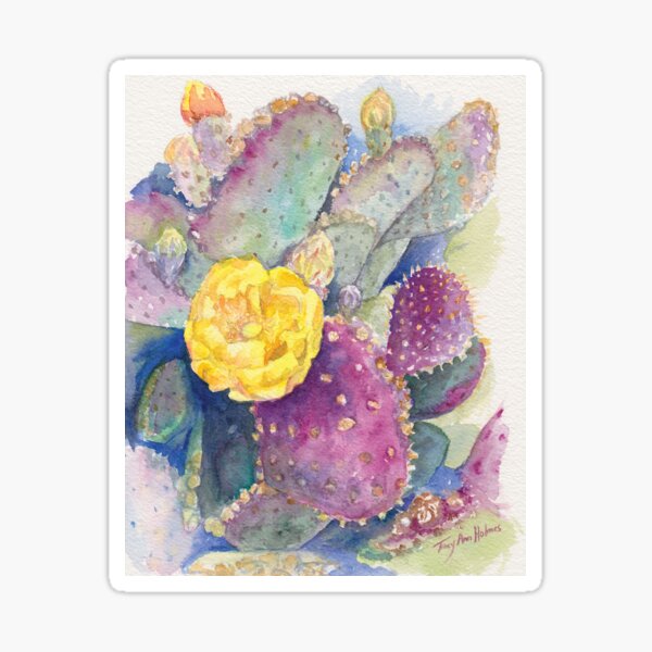 Purple Prickly Pear, Sonoran Desert Sticker