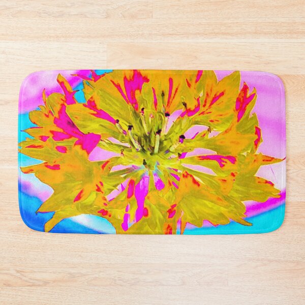 Item preview, Inverted Yellow Pink Flower Pattern designed and sold by wildjellybeans.