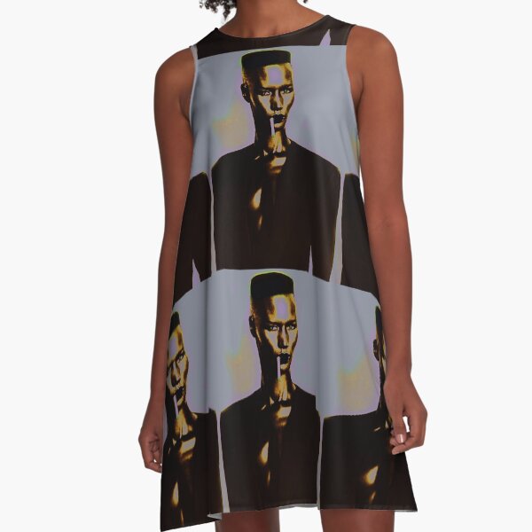 Grace Jones Copper Chrome A-Line Dress