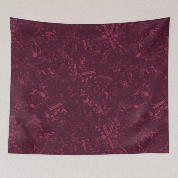 Item preview, Burgundy Wine Colored Music Notes Pattern designed and sold by RootSquare.