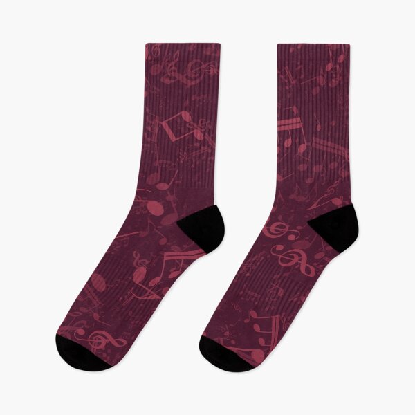 Item preview, Burgundy Wine Colored Music Notes Pattern designed and sold by RootSquare.