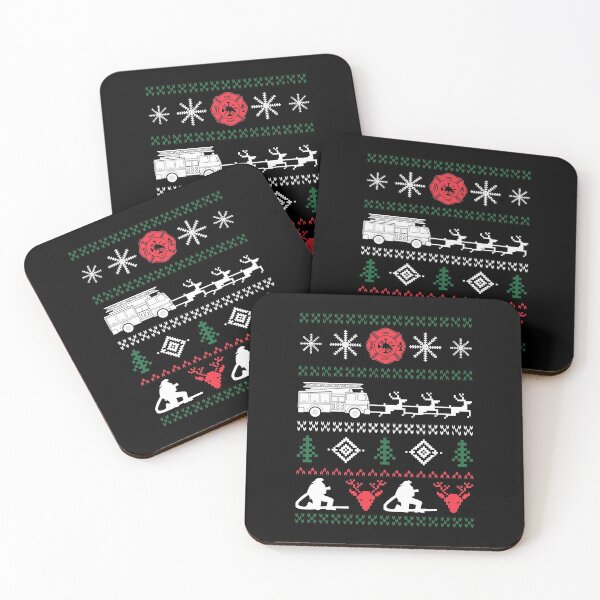 Item preview, Ugly Christmas product Design For A Firefighter print designed and sold by AYDreamers.