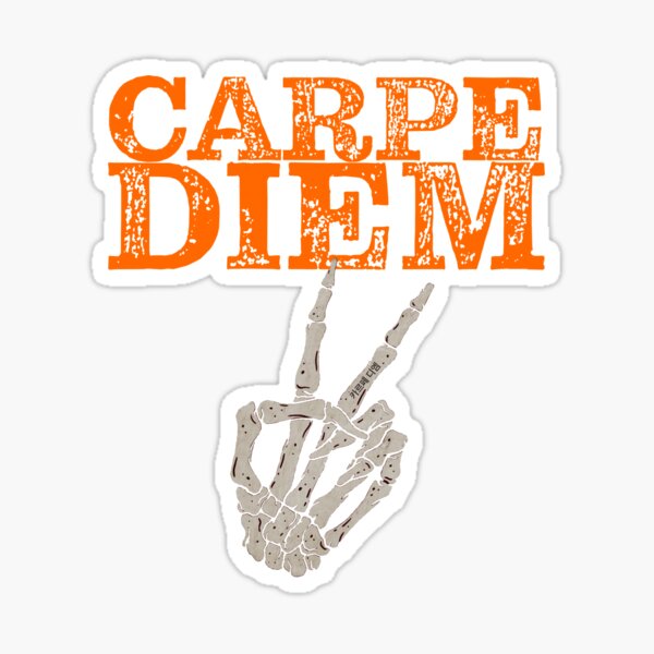 "CARPE DIEM Chicago Typewriter" Sticker by HallyuInspired Redbubble