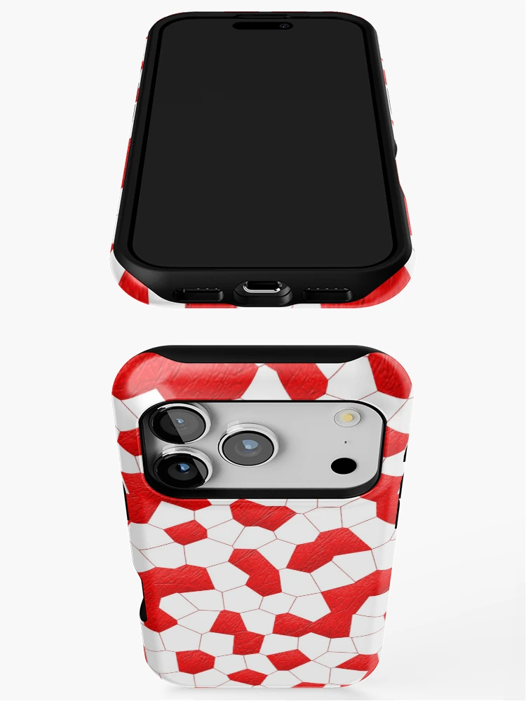 Thumbnail 3 of 4, iPhone Case, Abstract Red Pattern designed and sold by Corbitron.