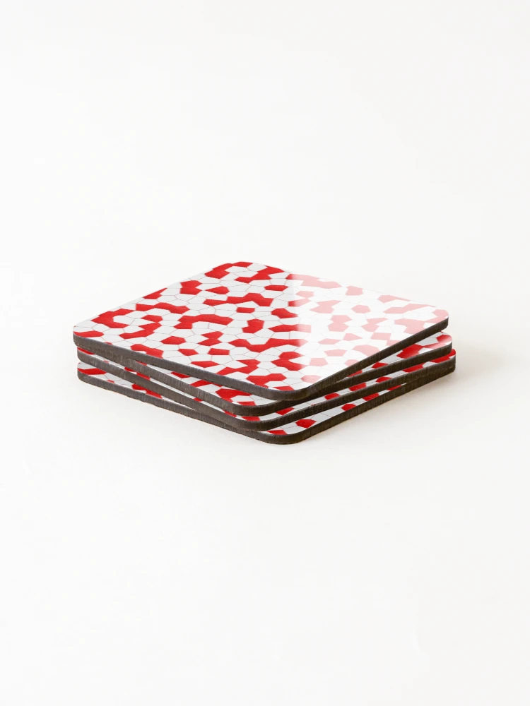 Thumbnail 4 of 5, Coasters (Set of 4), Abstract Red Pattern designed and sold by Corbitron.