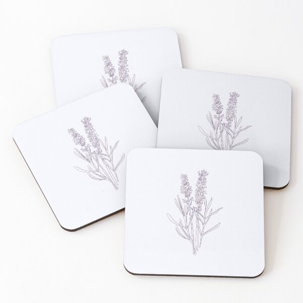 Item preview, Purple Lavender Line Art Flower designed and sold by melfaz.