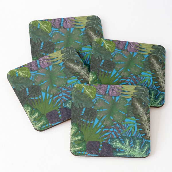 Item preview, Tropical Leaves on Blue Sky | Cherie's Art Original designed and sold by CheriesArt.