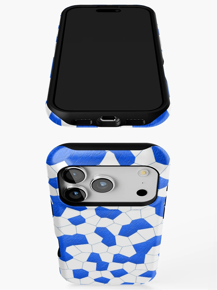Thumbnail 3 of 4, iPhone Case, Abstract Blue Pattern designed and sold by Corbitron.