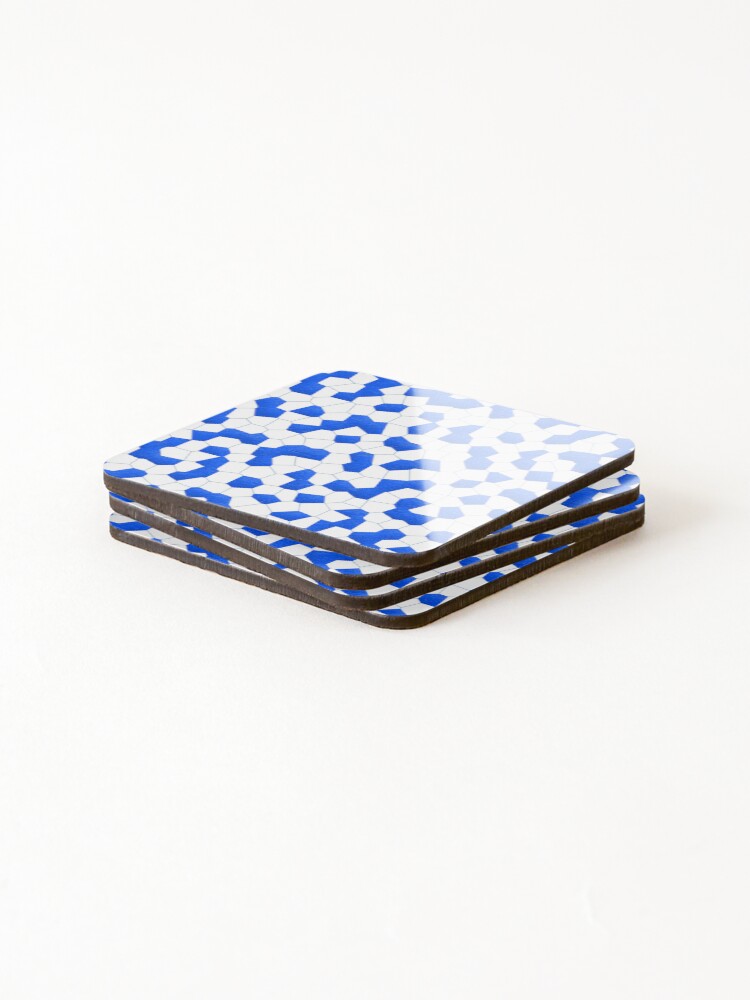 Thumbnail 4 of 5, Coasters (Set of 4), Abstract Blue Pattern designed and sold by Corbitron.