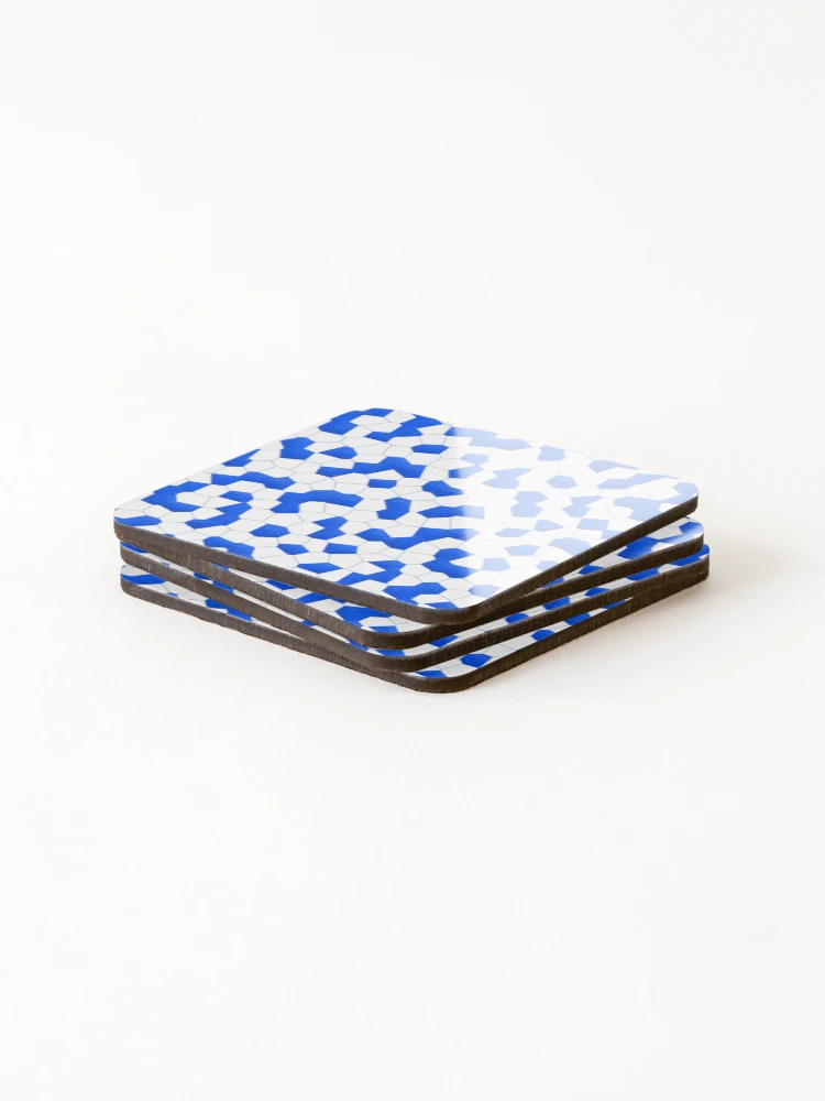 Thumbnail 4 of 5, Coasters (Set of 4), Abstract Blue Pattern  designed and sold by Corbitron.