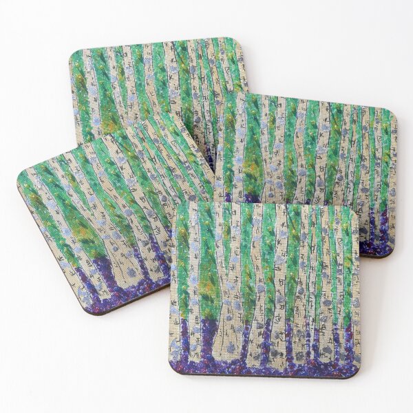 Item preview, Silver Birch Trees in a Bluebell wood designed and sold by Casimirasart.