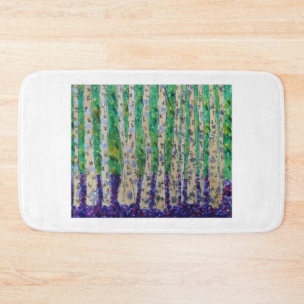 Item preview, Silver Birch Trees in a Bluebell wood designed and sold by Casimirasart.
