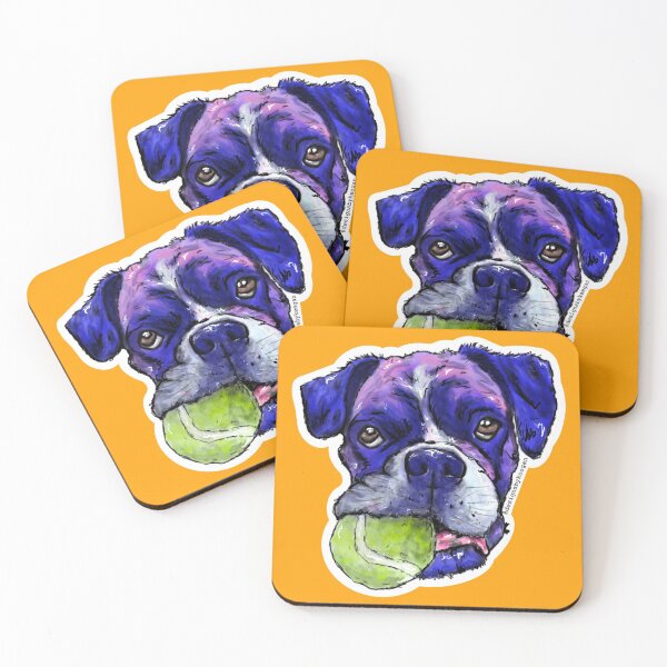 Item preview, Boxer Dog with Tennis Ball designed and sold by designsbykeegan.
