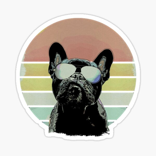Item preview, French bulldog lovers, 80s style vintage designed and sold by Collagedream.