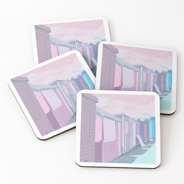 Item preview, Pastel Beach Huts designed and sold by magicbluecookie.
