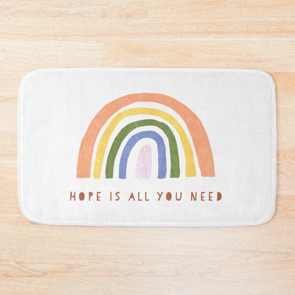 Item preview, Hope Is All You Need Rainbow Encouragement Message designed and sold by Angie Menegay.
