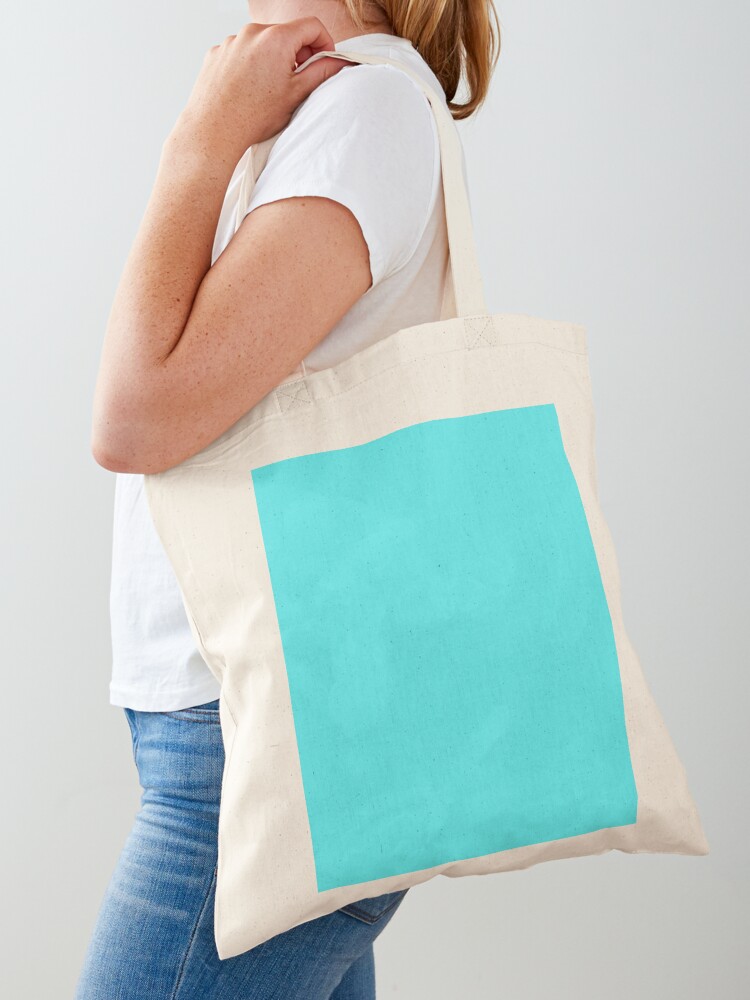 Cheap Solid Celeste Bright Aqua Blue Color Tote Bag for Sale by