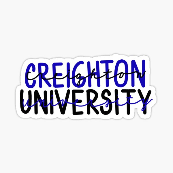 Creighton University Bluejays Full Stacked Combo Logo Car Decal