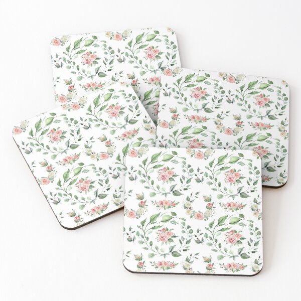Item preview, White Floral Ombre Pattern designed and sold by MugsMe.