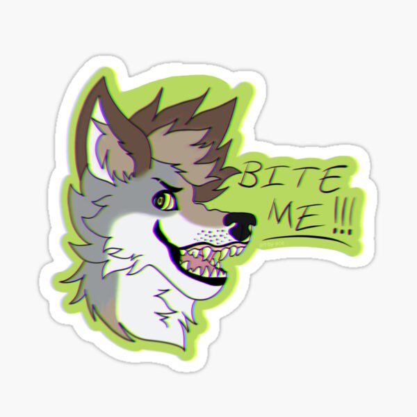Item preview, Bite me! wolf design designed and sold by art-by-ace.